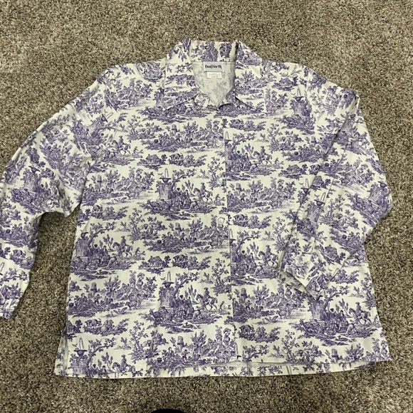 3 PC BonWorth Ladies Petite Medium Purple Outfit Pant Jacket Blouse Shirt Toile - Picture 2 of 9